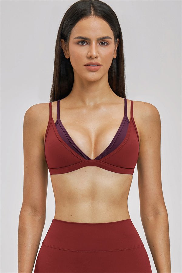 The New Seraphine Layered V Sports Bra Shorts 2-Piece Set