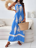 Unique Printed Spaghetti Strap Sleeveless Maxi Dress Elegant Summer Maxi Dress for Women