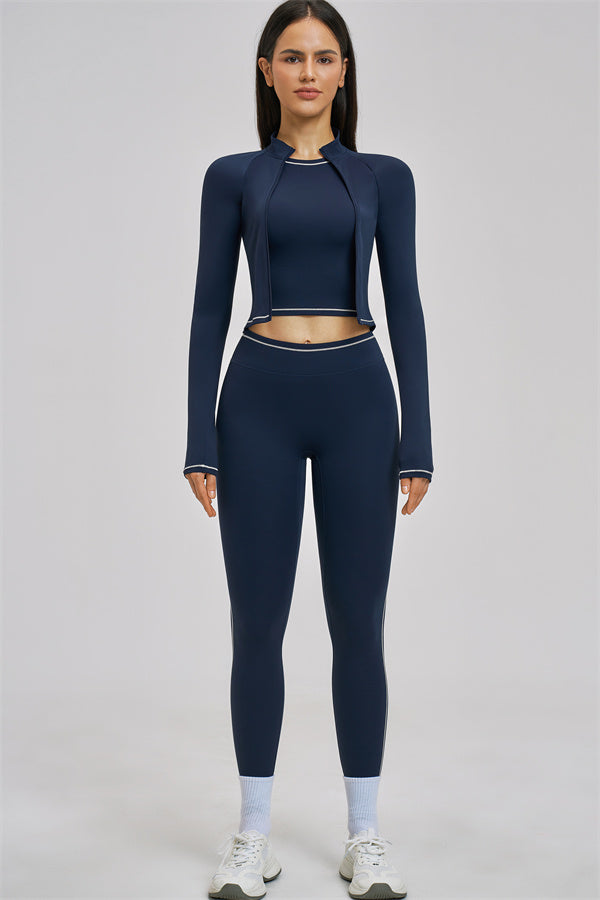 The Unbound Jacket Crop Top Leggings 3-Piece Set