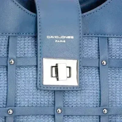 David Jones Rivet Handbag – Edgy PU Leather Medium Tote | Femstylo