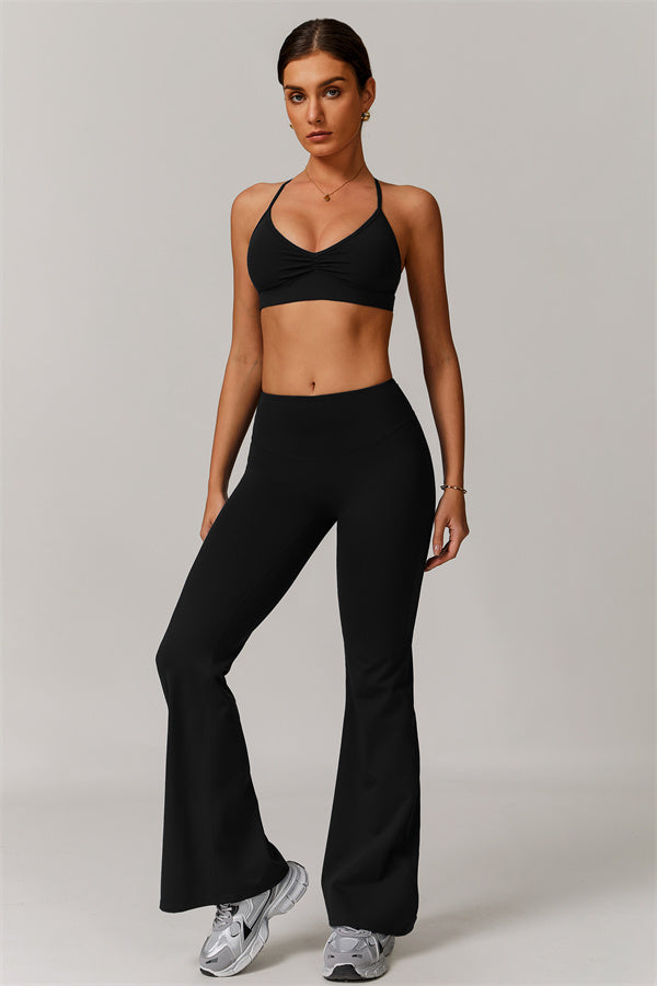 The Delicate Sports Bra Flared Leggings 2-Piece Set