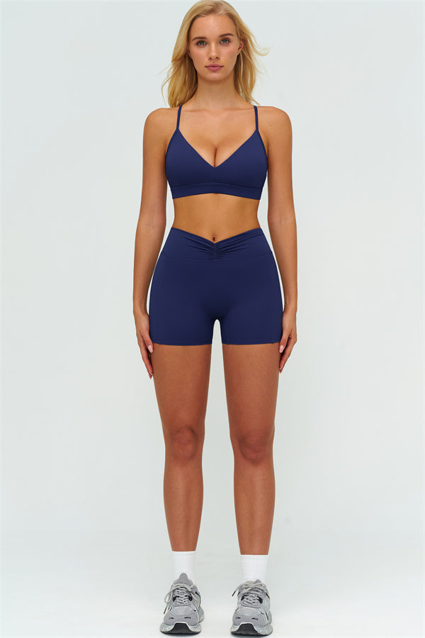 The Lushness Y-Back Sports Bra Shorts 2-Piece Set