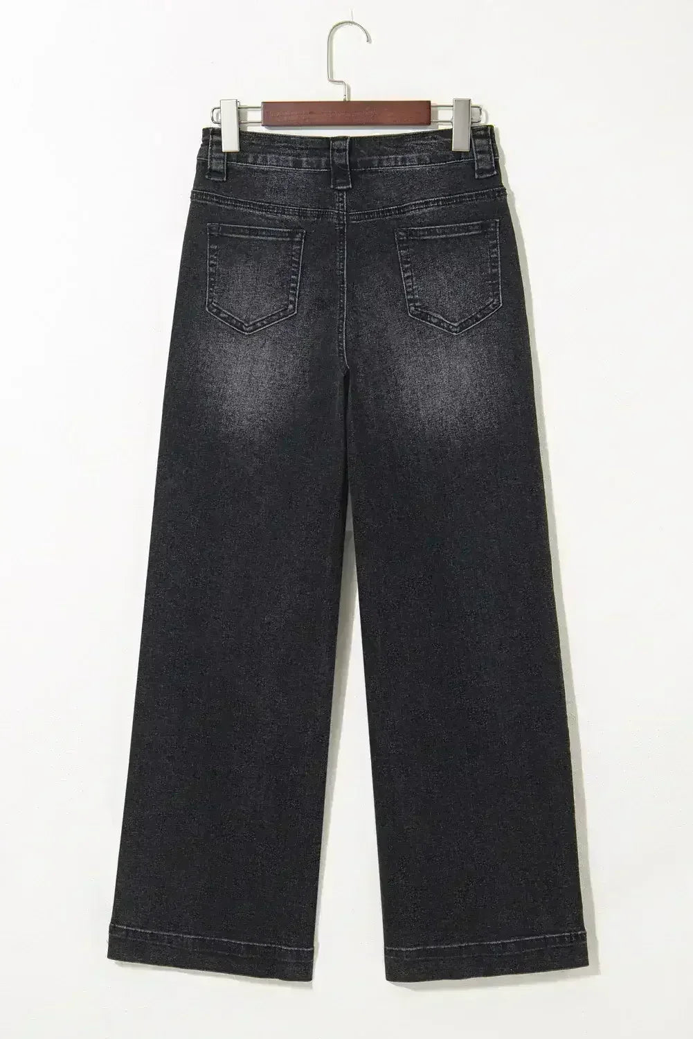 Sail Blue Wide Leg Pocketed High Waist Jeans
