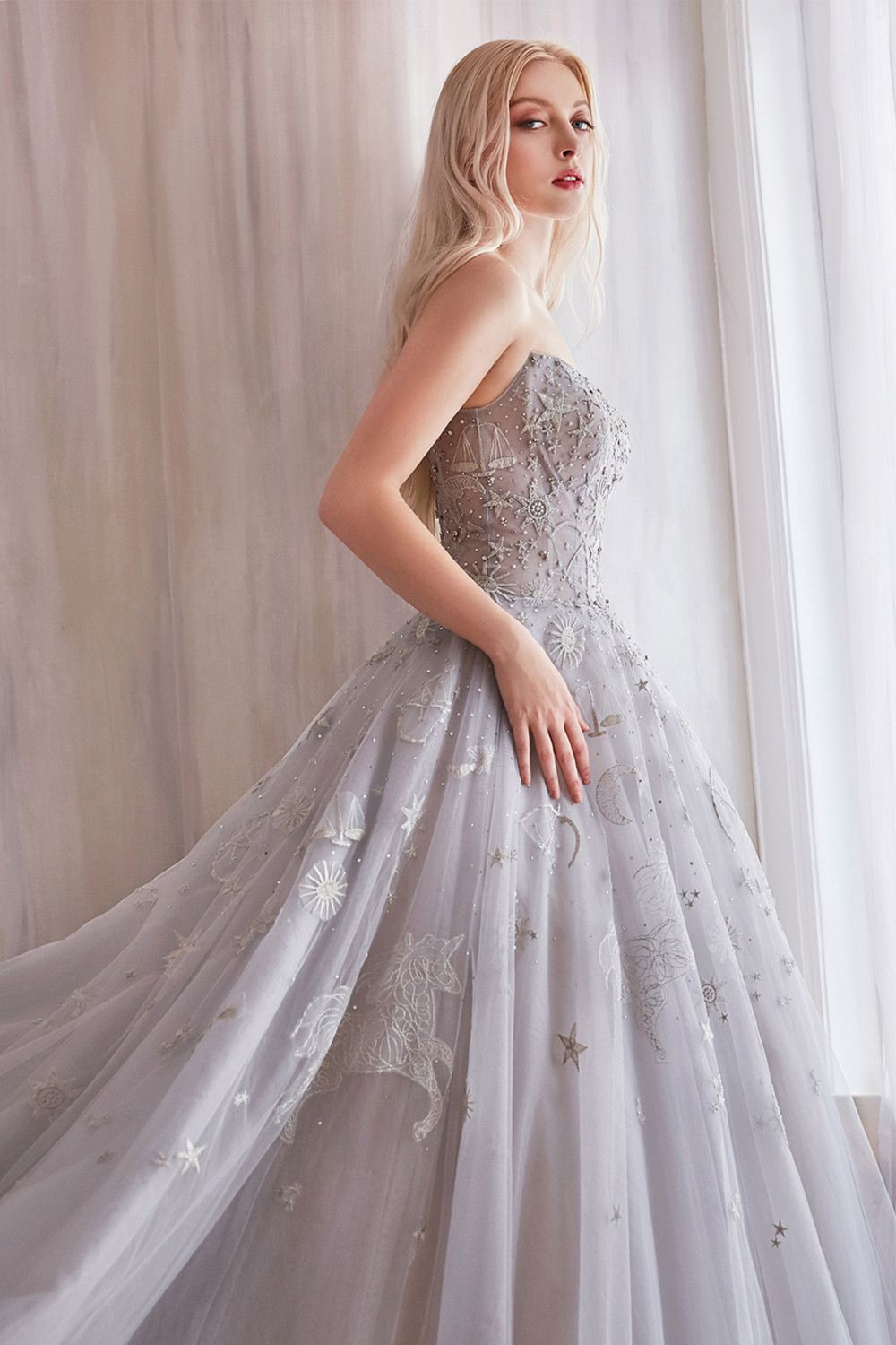 Andrea & Leo A0890 Constellation Dream Strapless Long Dress