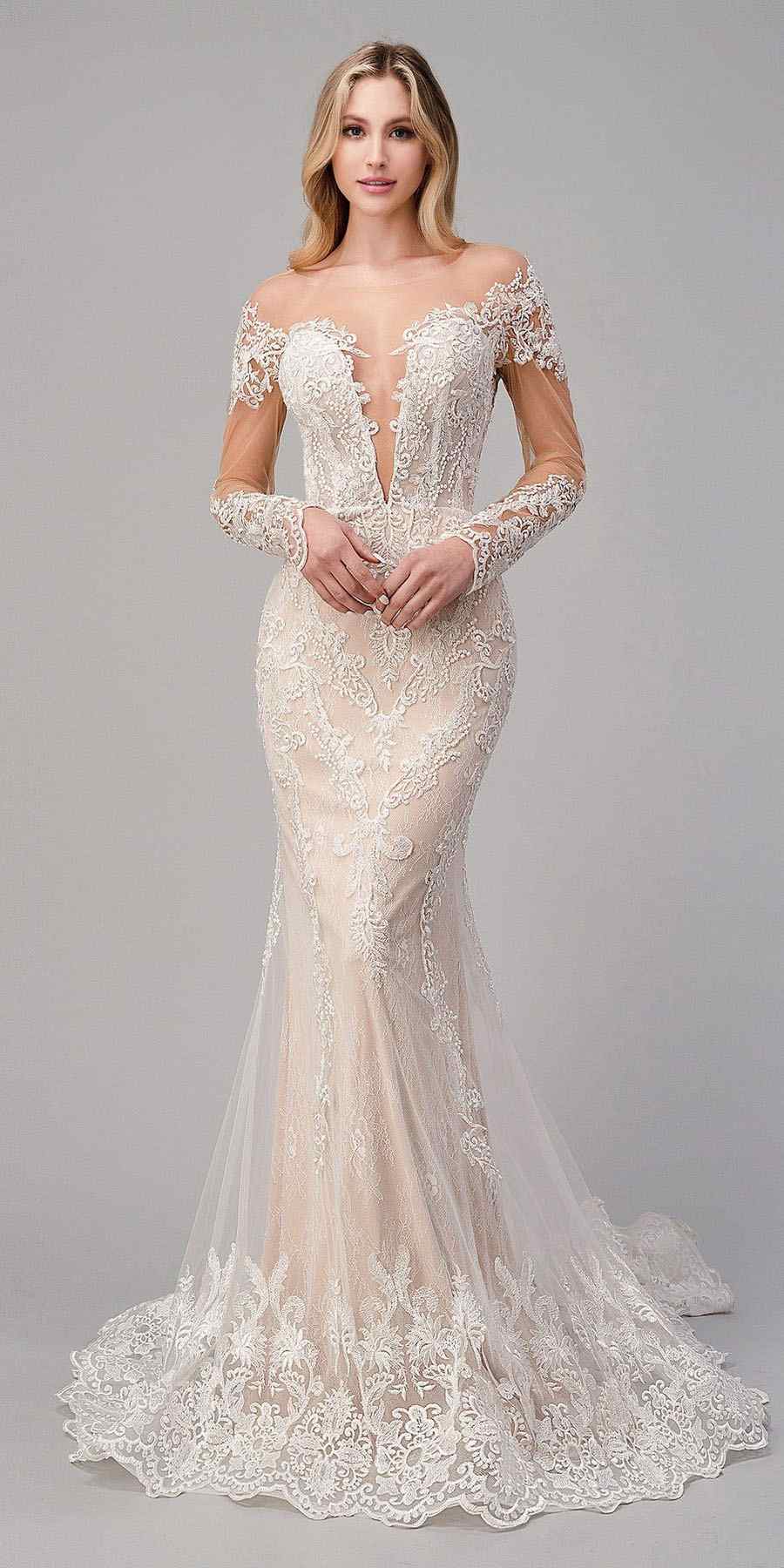 Andrea & Leo A1022 Bohemian Lace Mermaid Gown