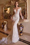Andrea & Leo A1022 Bohemian Lace Mermaid Gown