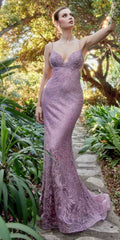 Andrea & Leo A1170 Long Diamond Rococo Backless Mermaid Gown