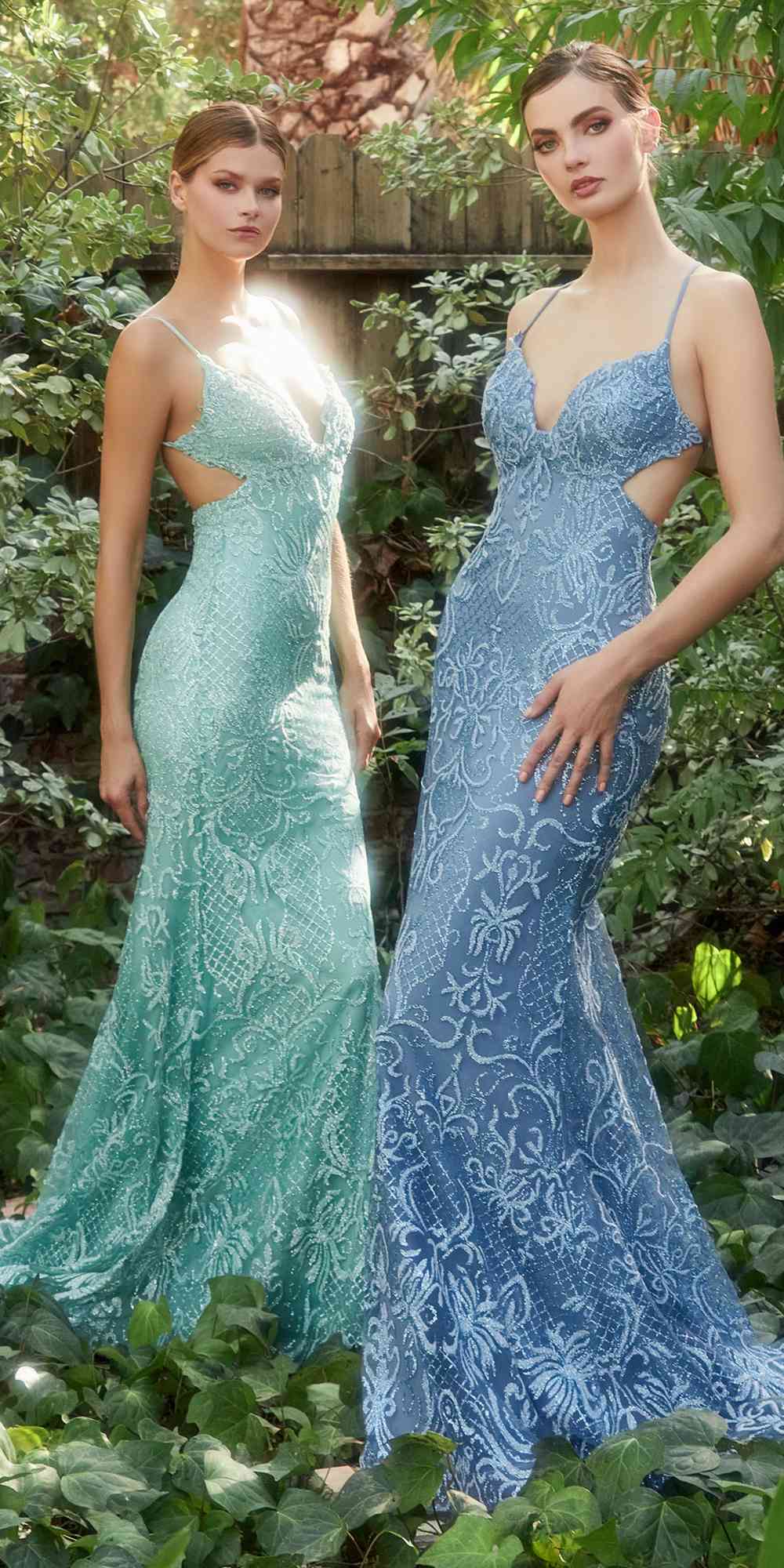Andrea & Leo A1170 Long Diamond Rococo Backless Mermaid Gown