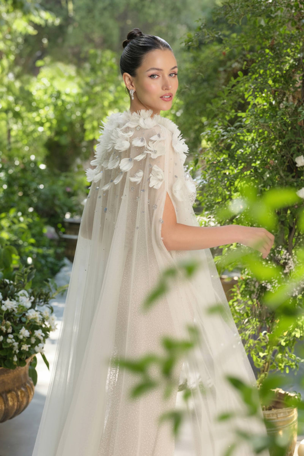 Ethereal Couture Sheer Cape