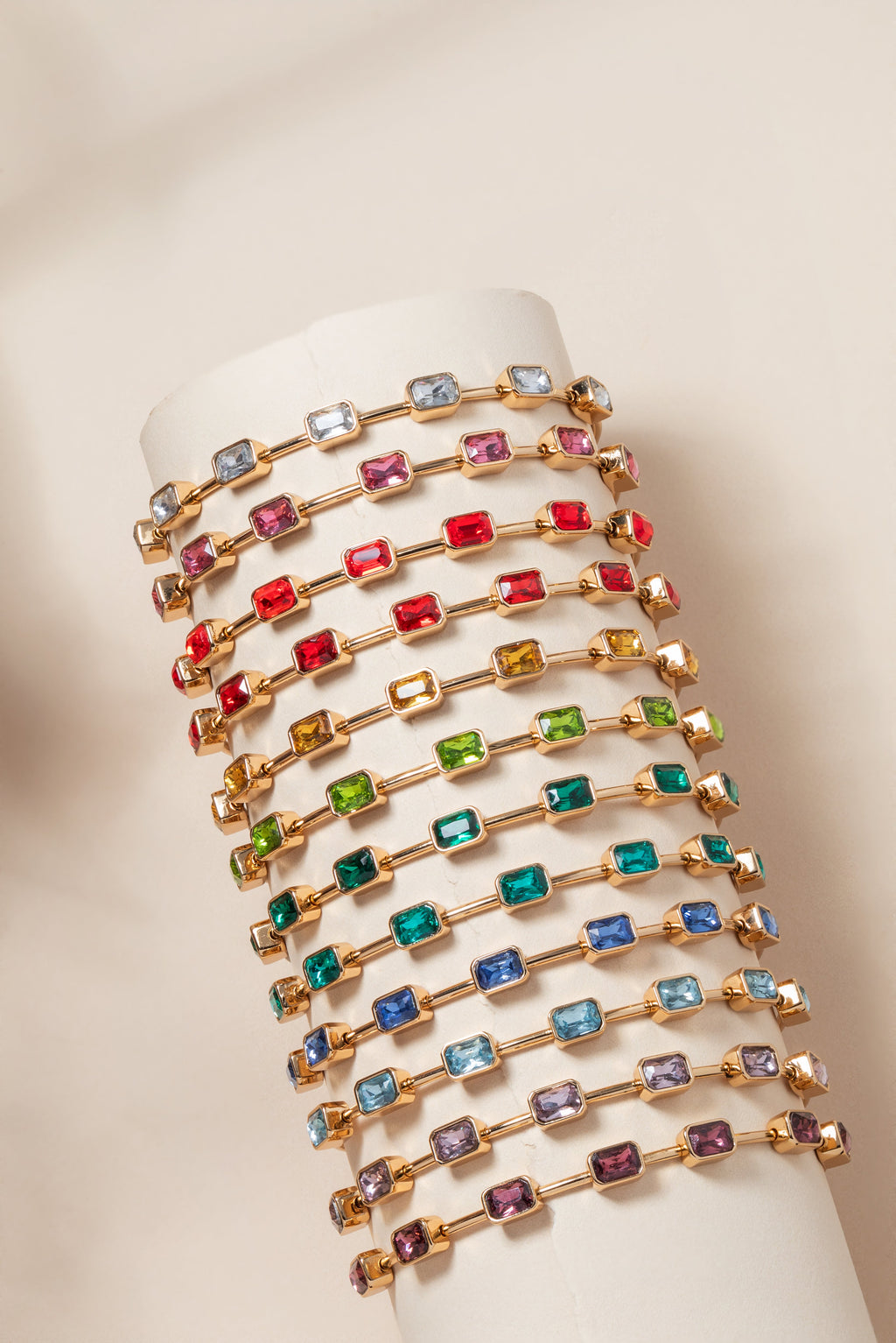 April Birthstone Emerald Cut Bangle
