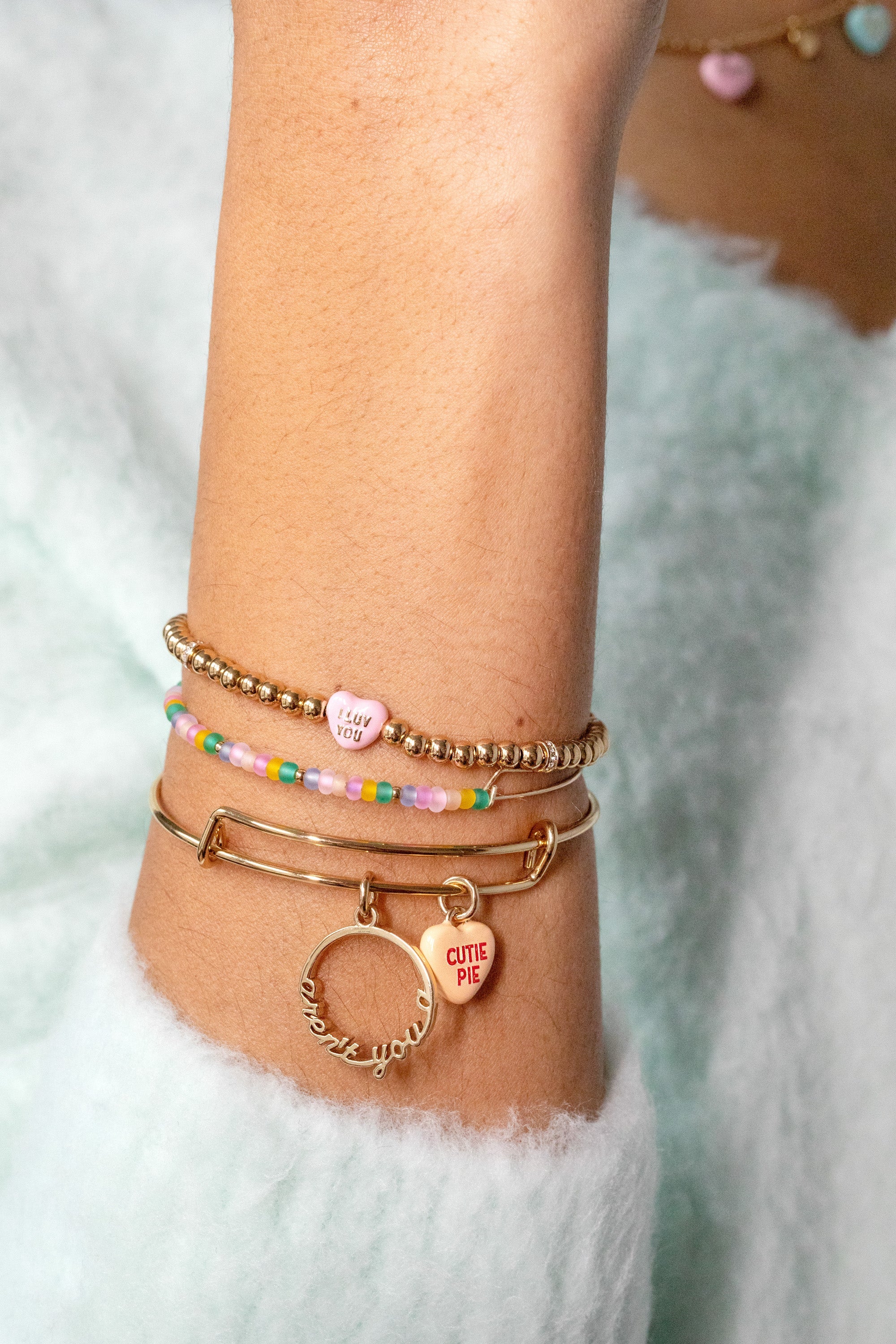 Sweethearts® 'I Luv You' Stretch Bracelet