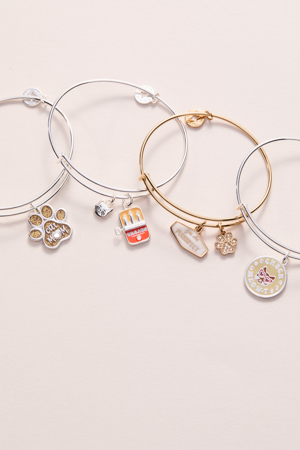 Cat & Sardine Tin Duo Charm Bangle
