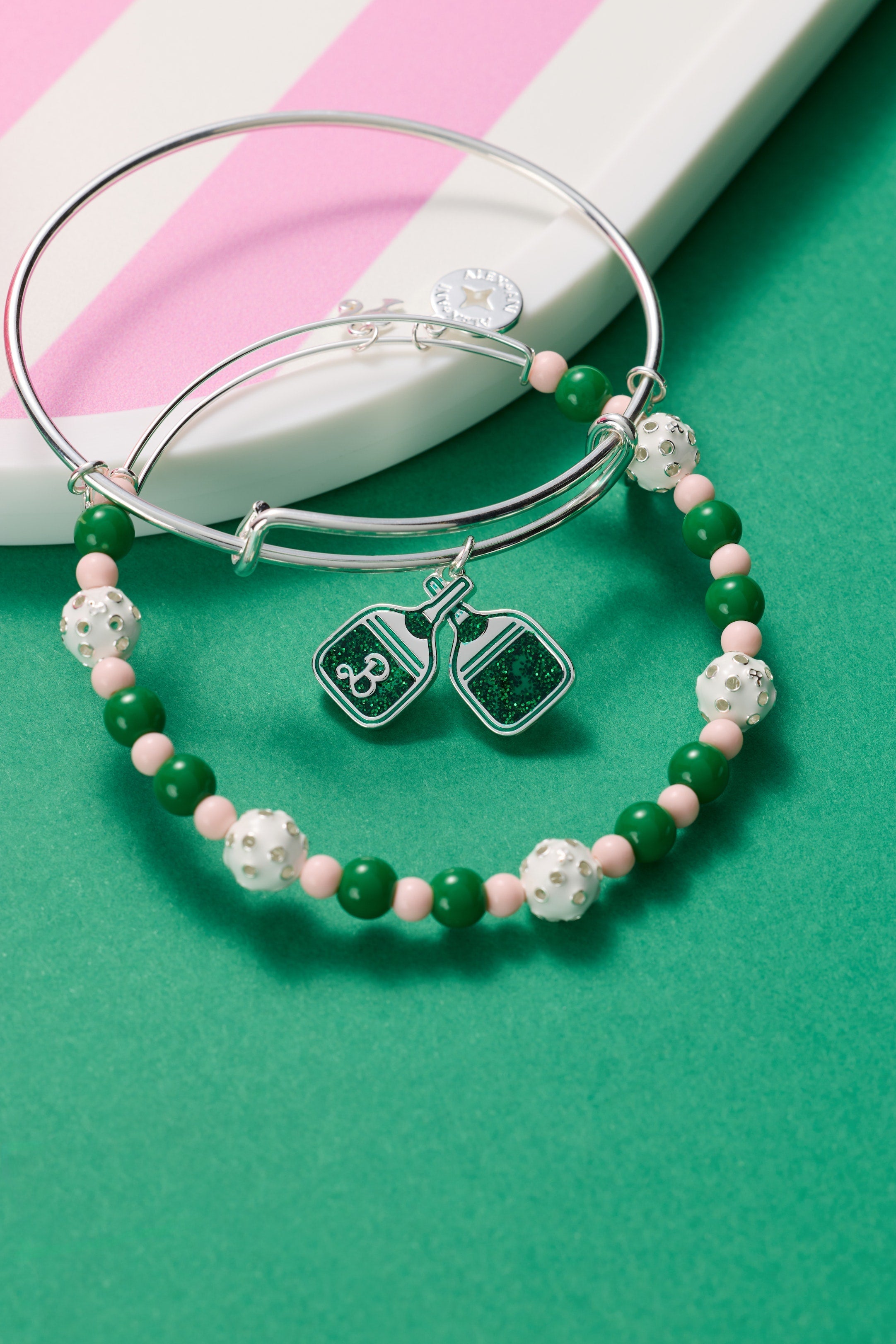 Barbie™ Pickleball Beaded Charm Bangle