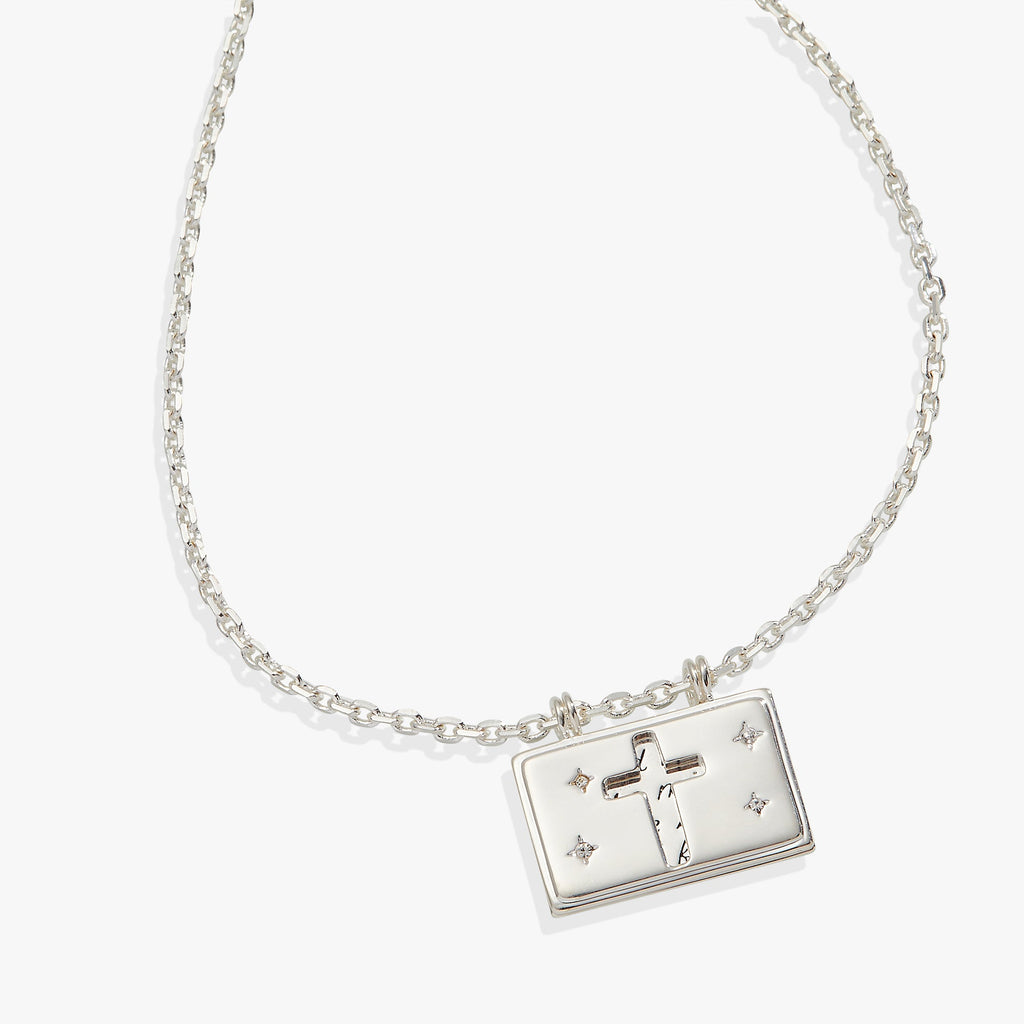 Hidden Message Cross Affirmation Necklace