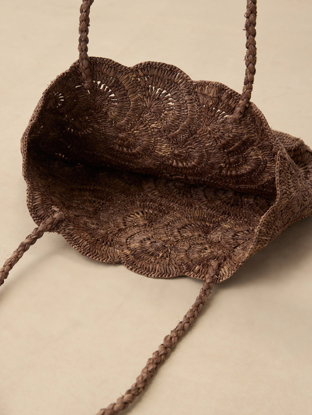 Handwoven Raffia Floral Pattern Tote Bag