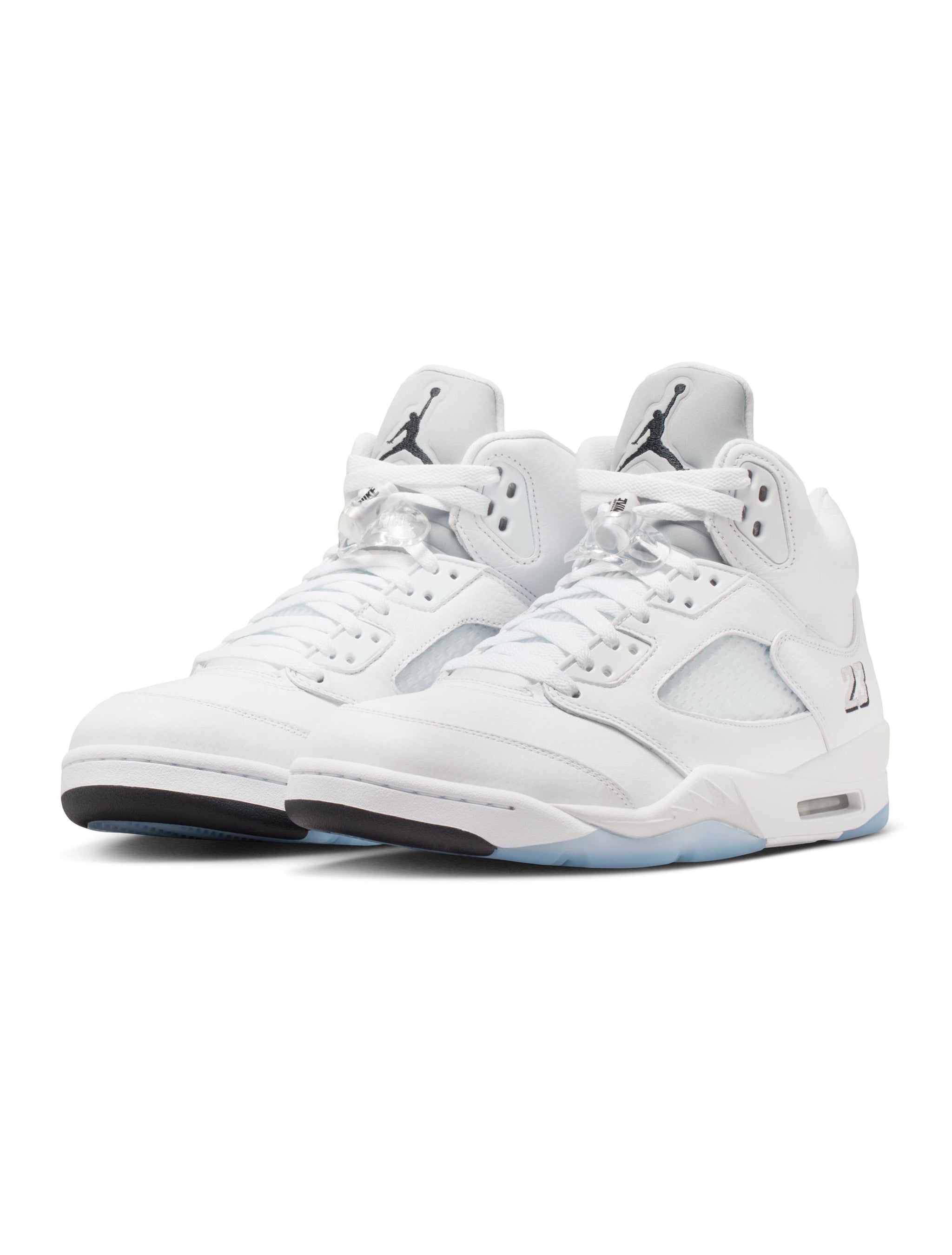 Air Jordan Mens 5 Retro - White Metallic