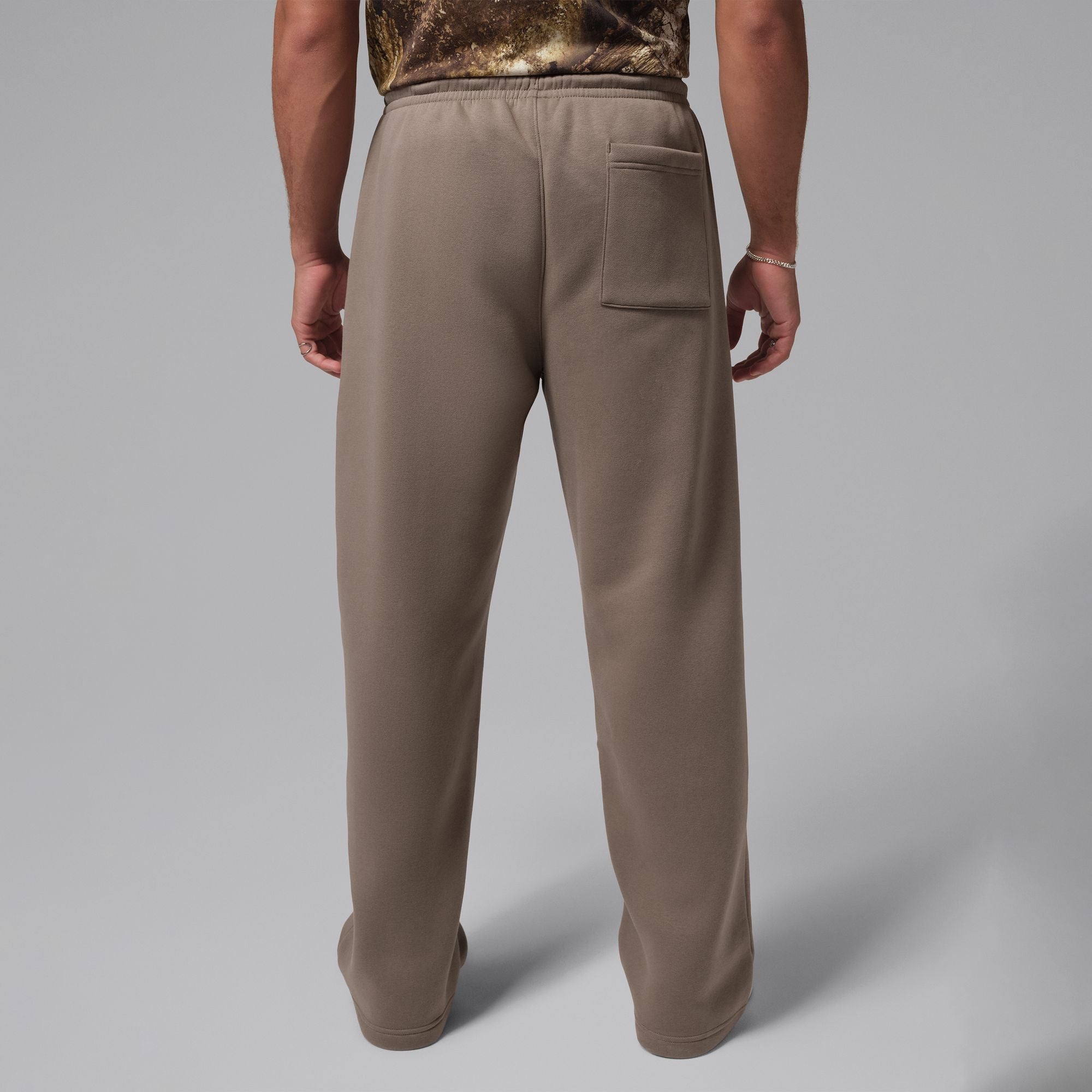 Air Jordan Mens Oversized Open Hem Sweatpants - Olive Grey