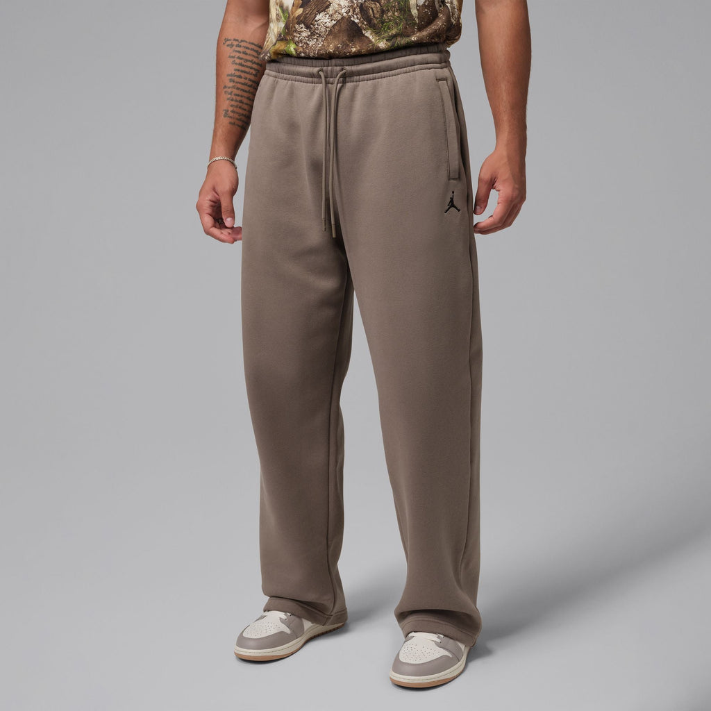 Air Jordan Mens Oversized Open Hem Sweatpants - Olive Grey
