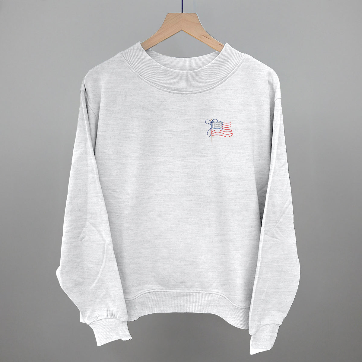 American Flag With Bow (Left Chest)
