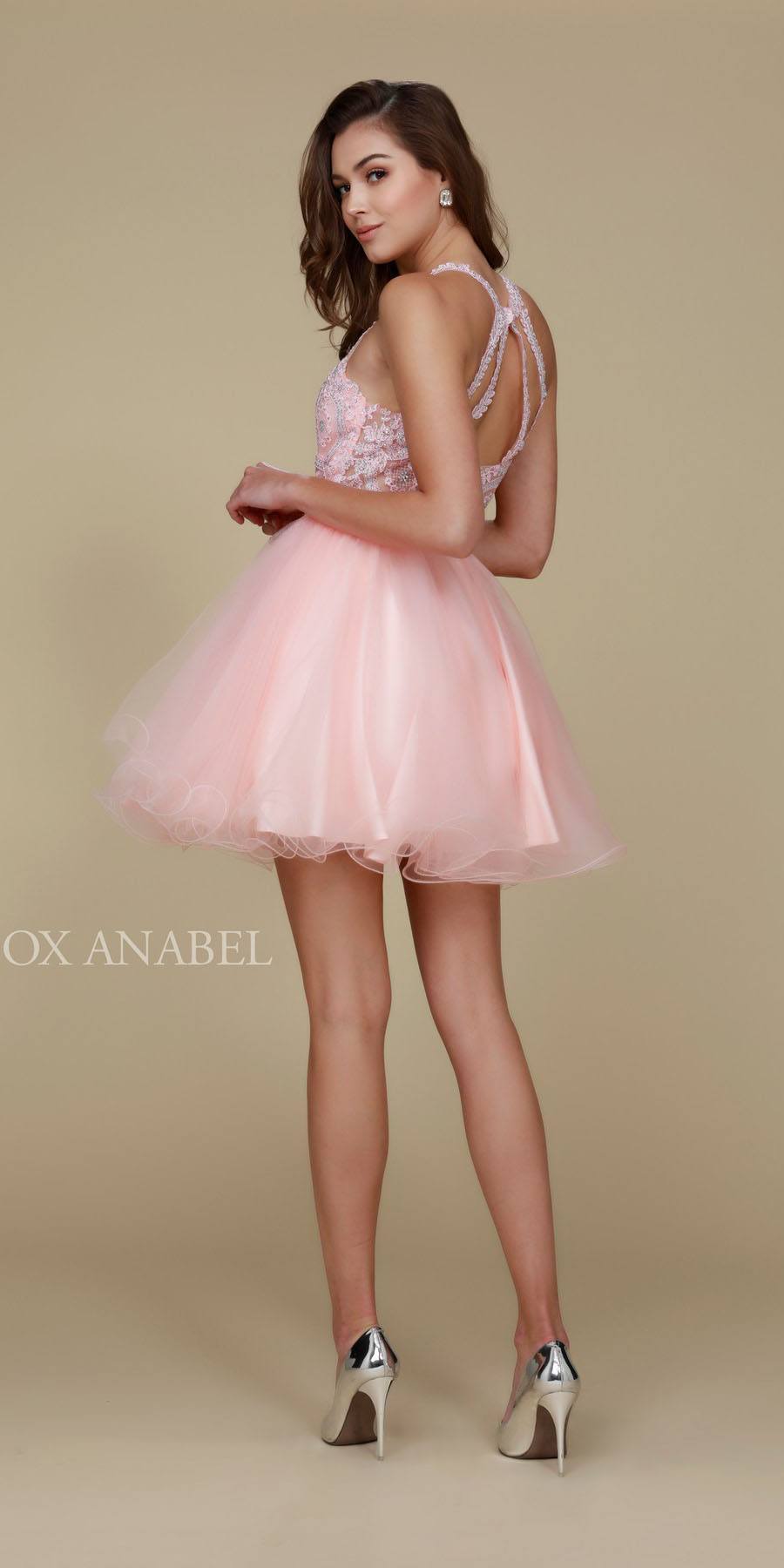 CLEARANCE - Nox Anabel B652 Short Dress Poofy A-Line Tulle Skirt (Size Small)