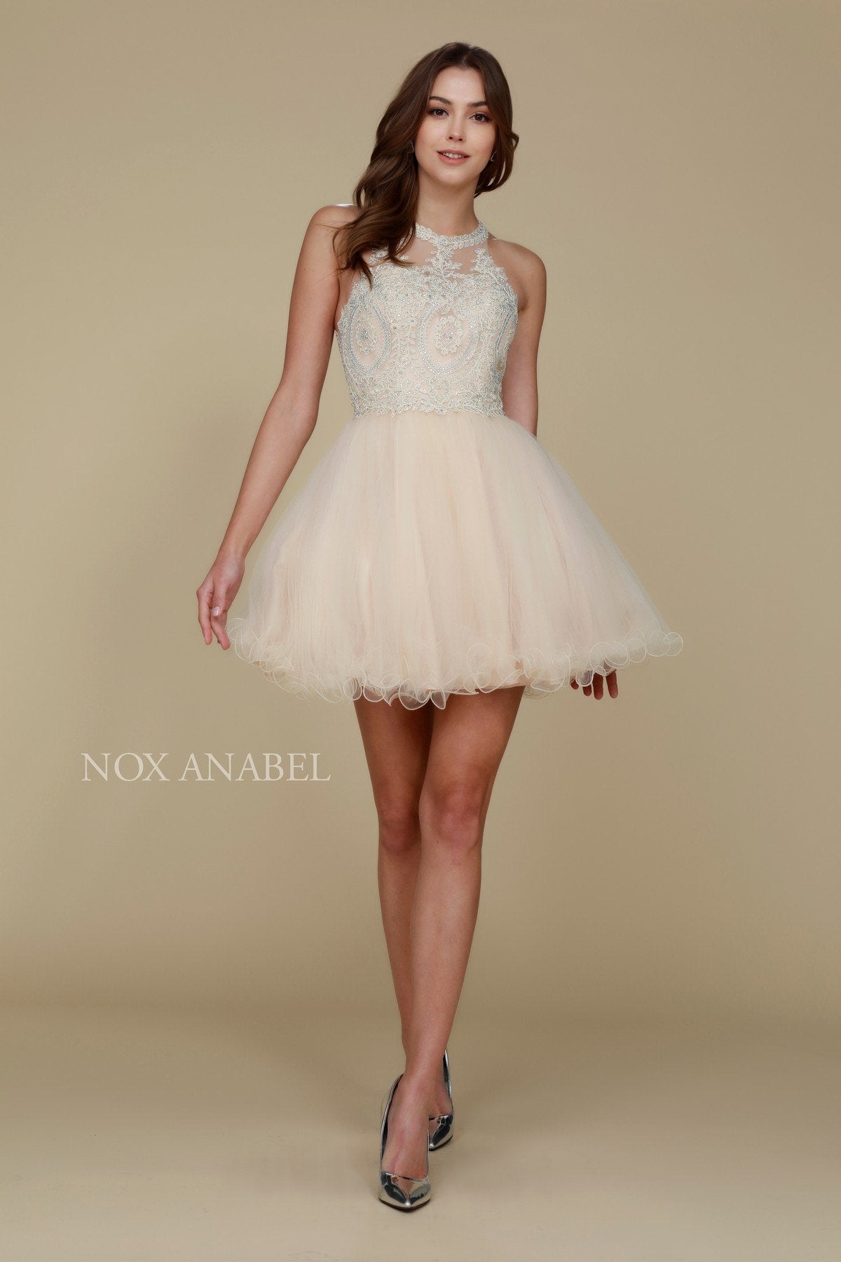 CLEARANCE - Nox Anabel B652 Short Dress Poofy A-Line Tulle Skirt (Size Small)