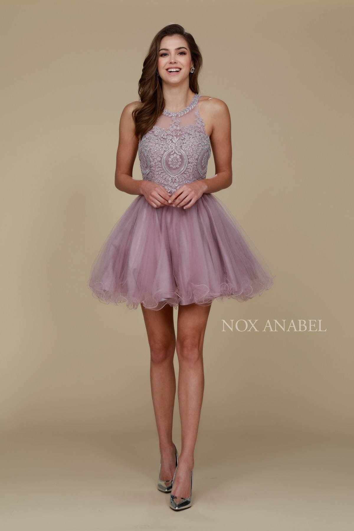 CLEARANCE - Nox Anabel B652 Short Dress Poofy A-Line Tulle Skirt (Size Small)