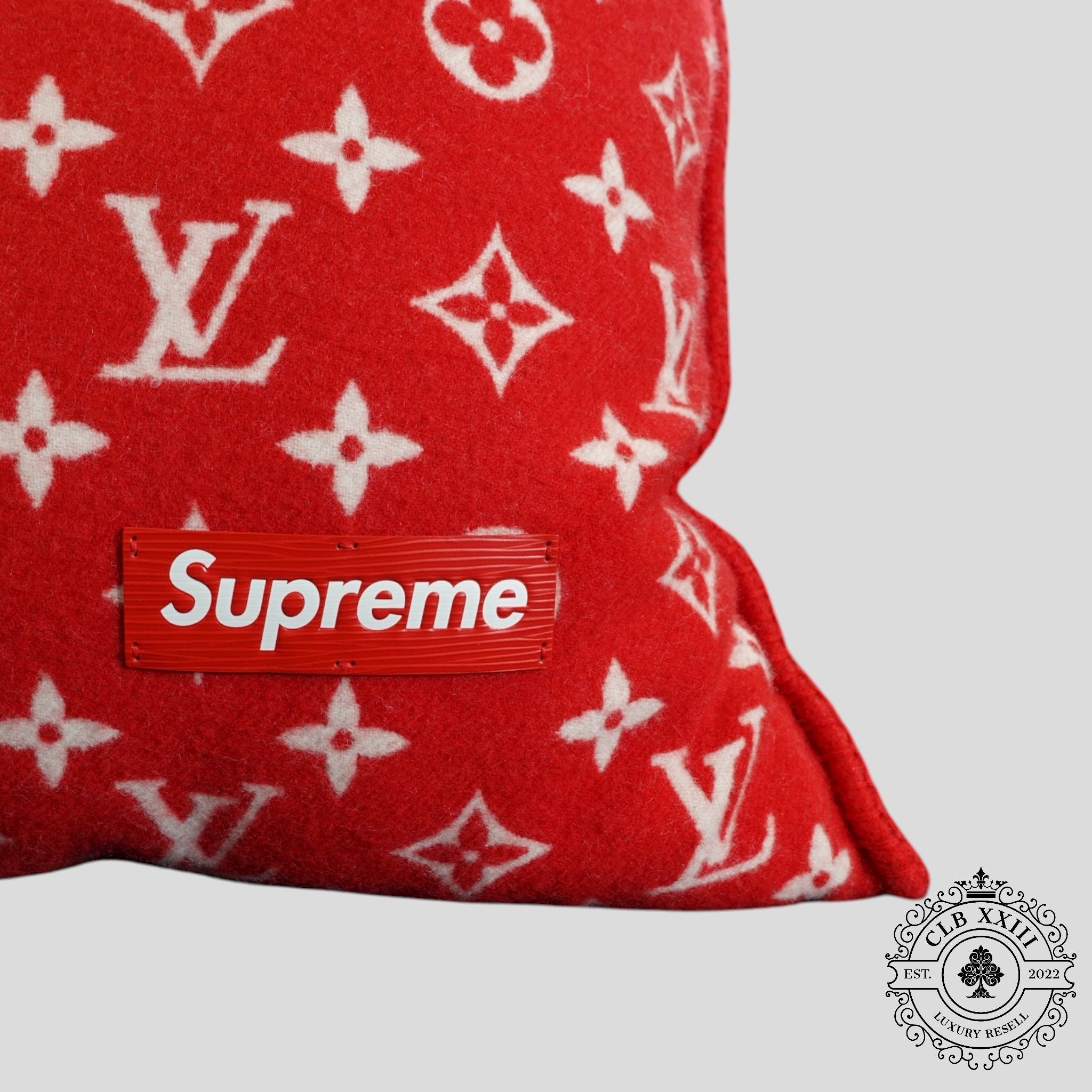 Louis Vuitton X Supreme Cashmere Pilllow