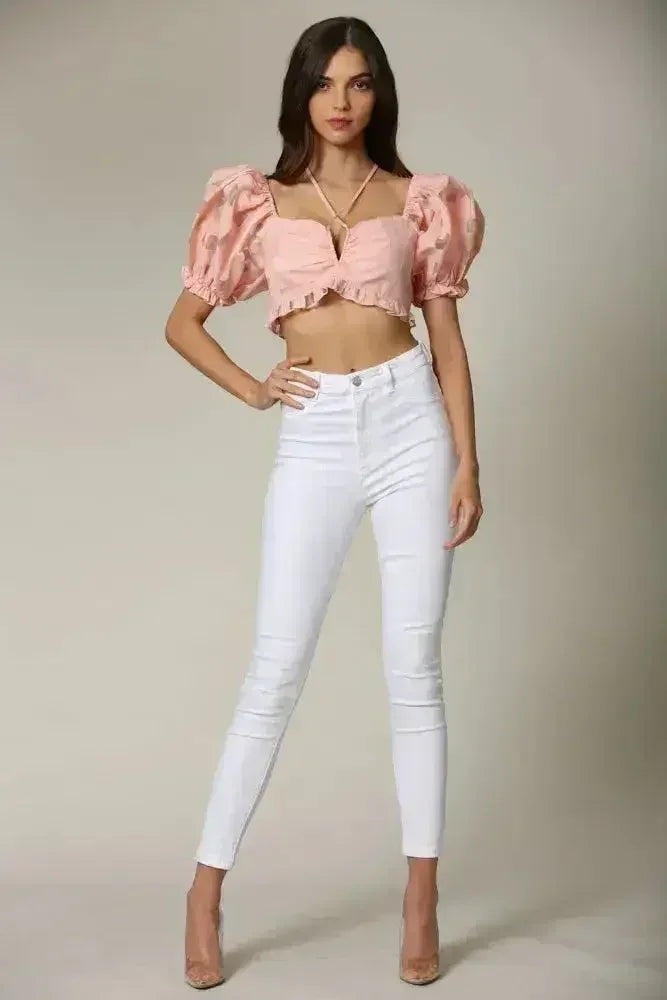 Square Neck Puff Sleeve Top – Elegant & Trendy for Every Occasion