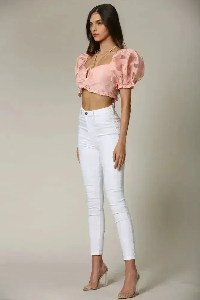 Square Neck Puff Sleeve Top – Elegant & Trendy for Every Occasion