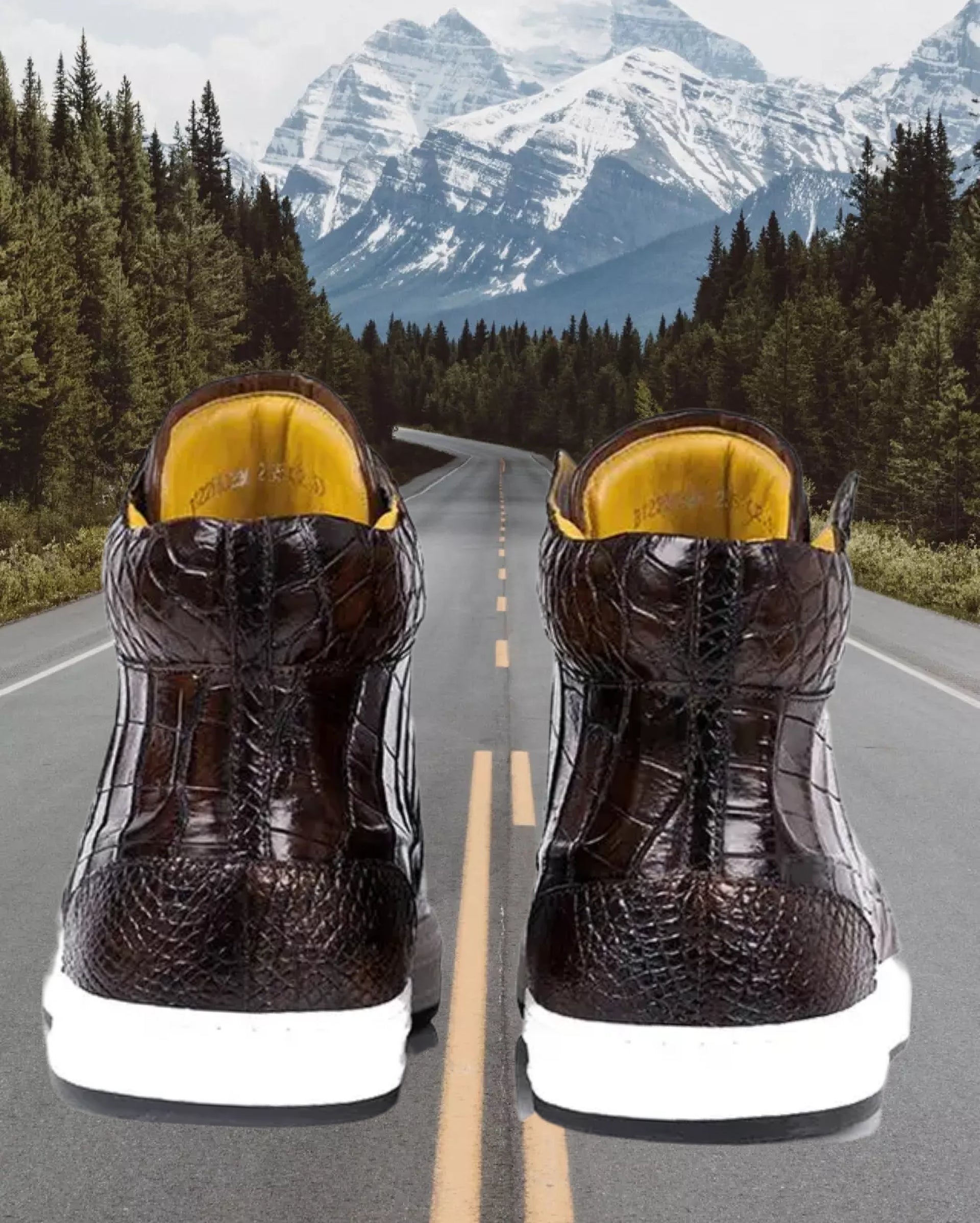Don John Crocodile Sneakers Handmade Shoes Men's