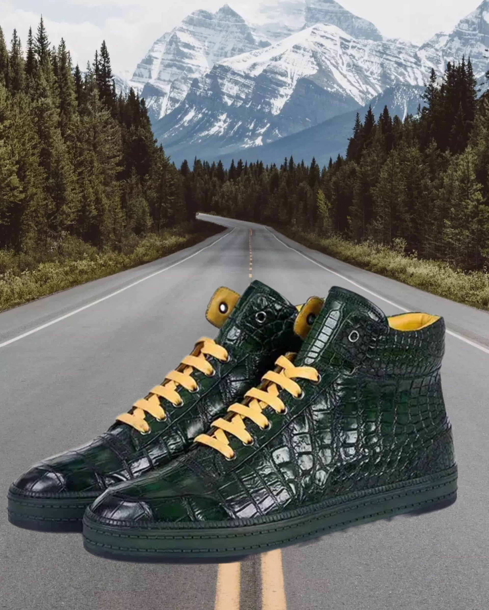 Don John Crocodile Sneakers Handmade Shoes Men's