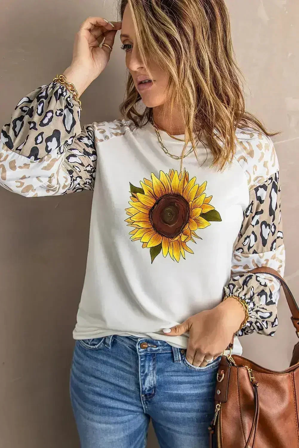 Sunflower Graphic Animal Top