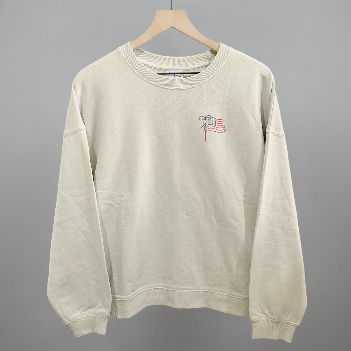 American Flag With Bow (Left Chest)