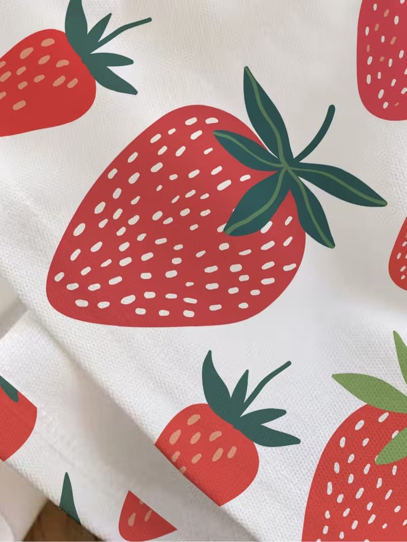 Boys’ Strawberry Polo Shirt – Sweet Southern Strawberry Print, Short Sleeve