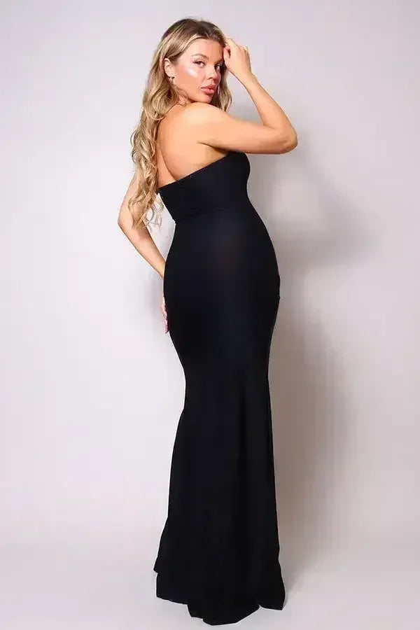 Strapless Sweetheart Maxi Dress