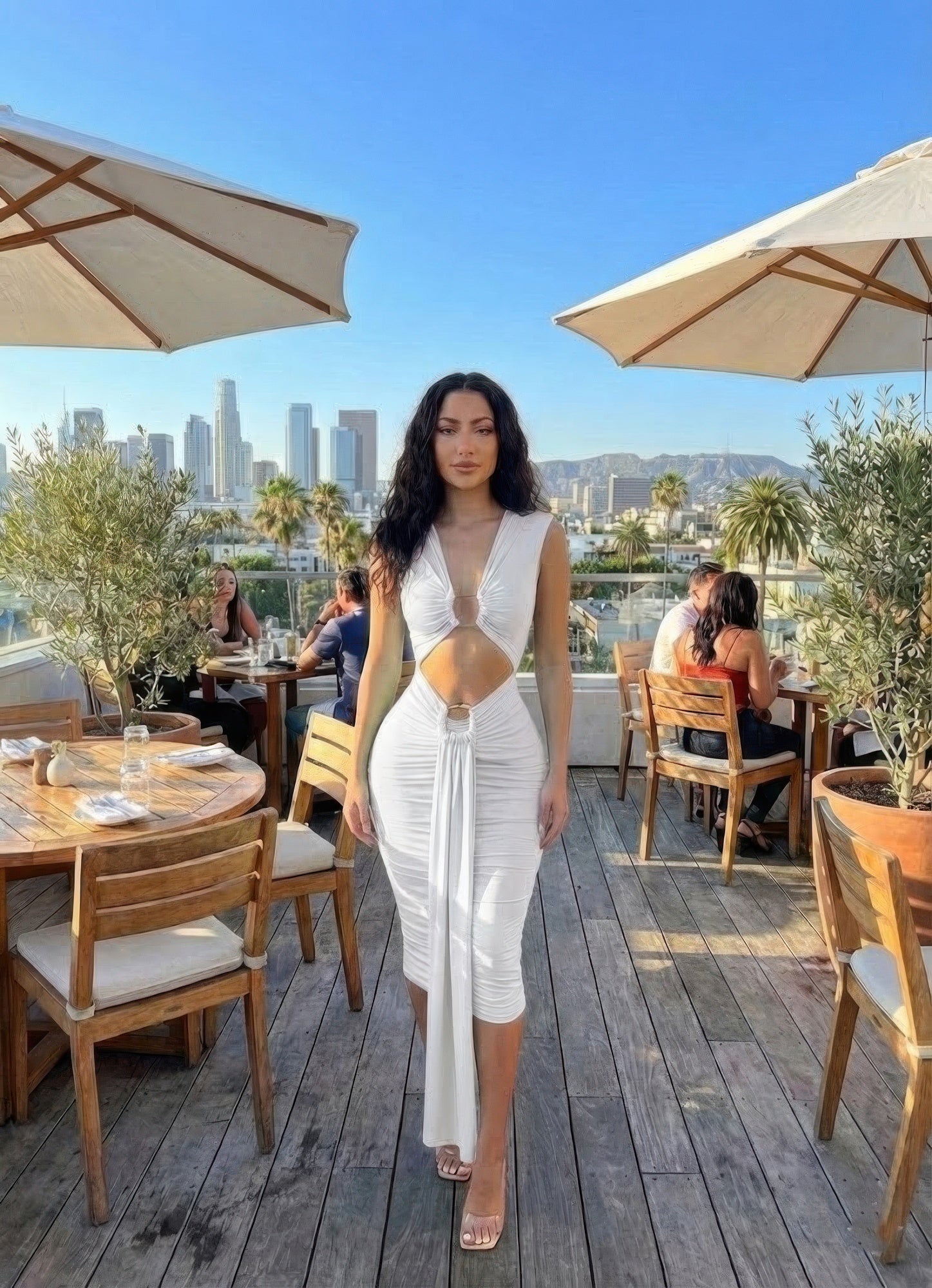 Body-con Midi Dress In A Vibrant