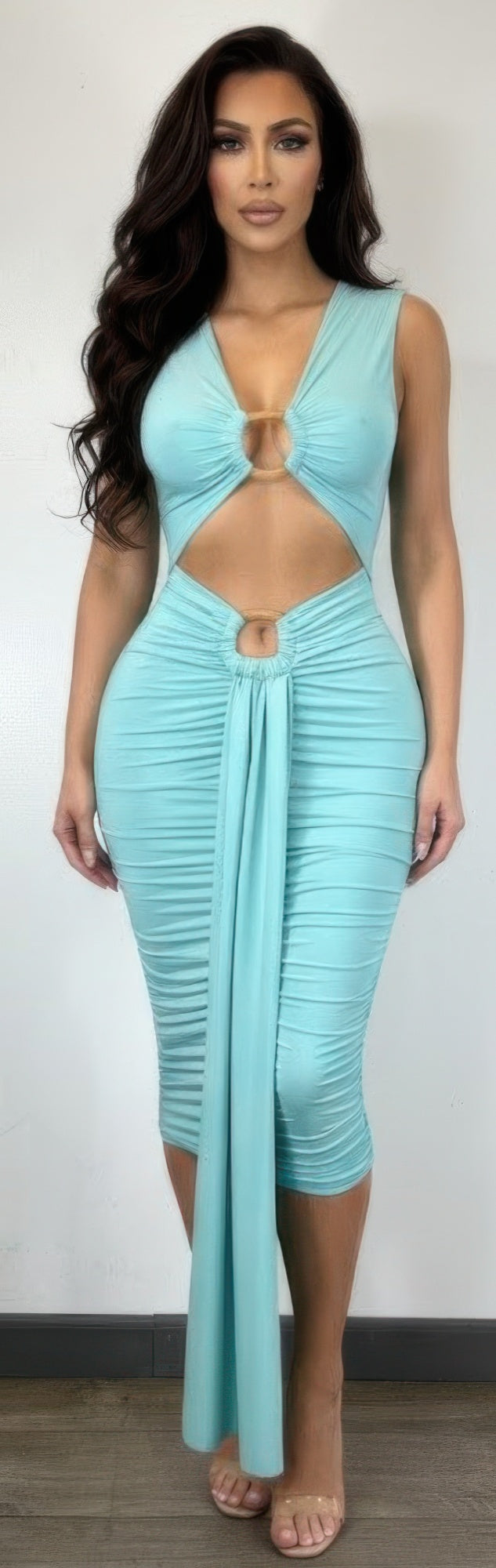 Body-con Midi Dress In A Vibrant