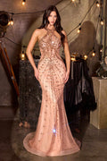 Ladivine CC8281 Dazzling Beaded Iconic Edge and Modern Fitted Gown