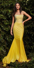 Cinderella Divine CD0179 Long Rhinestone Fitted Formal Dress