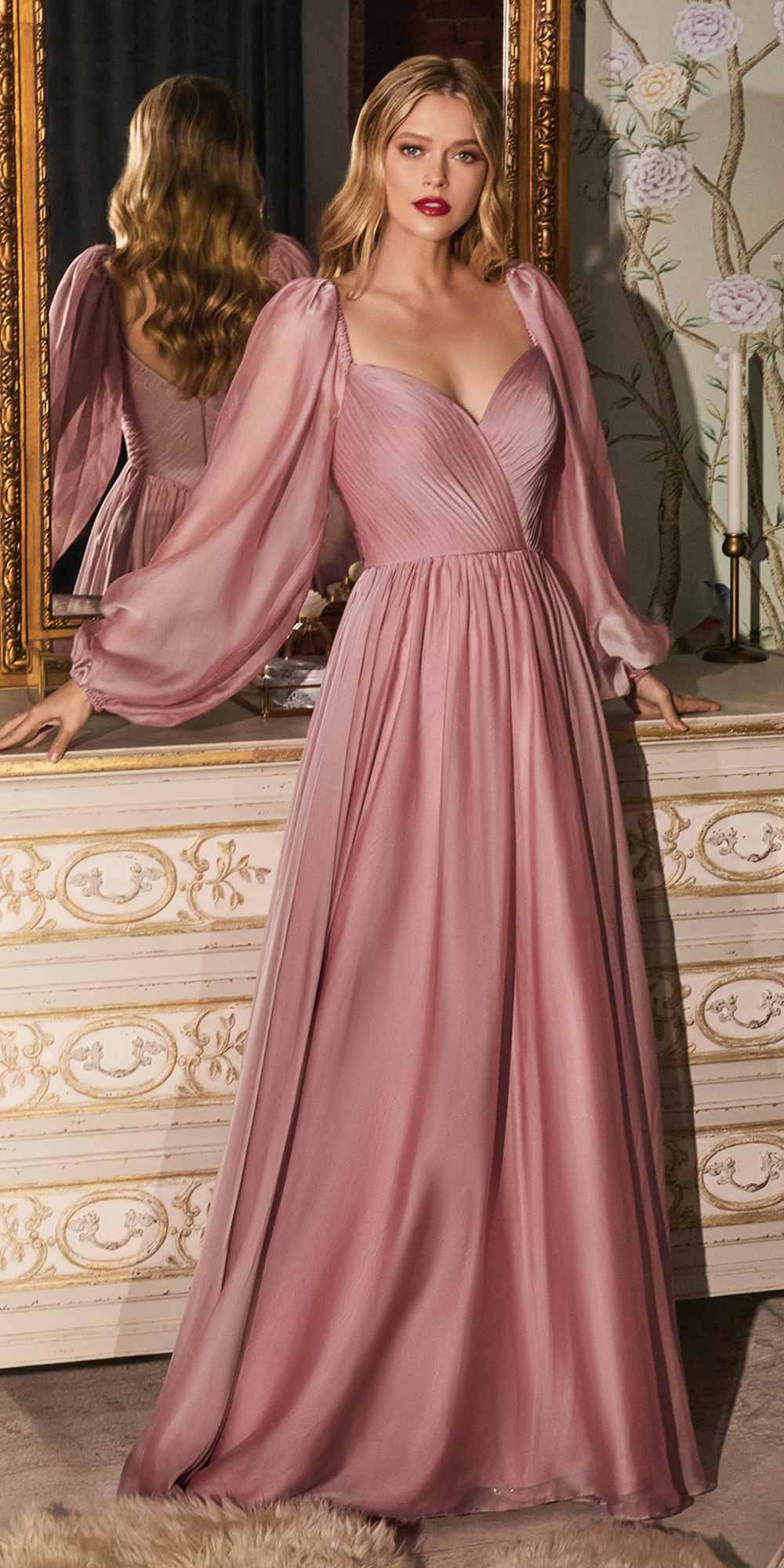 Cinderella Divine CD243 Long Sleeve A-Line Dress