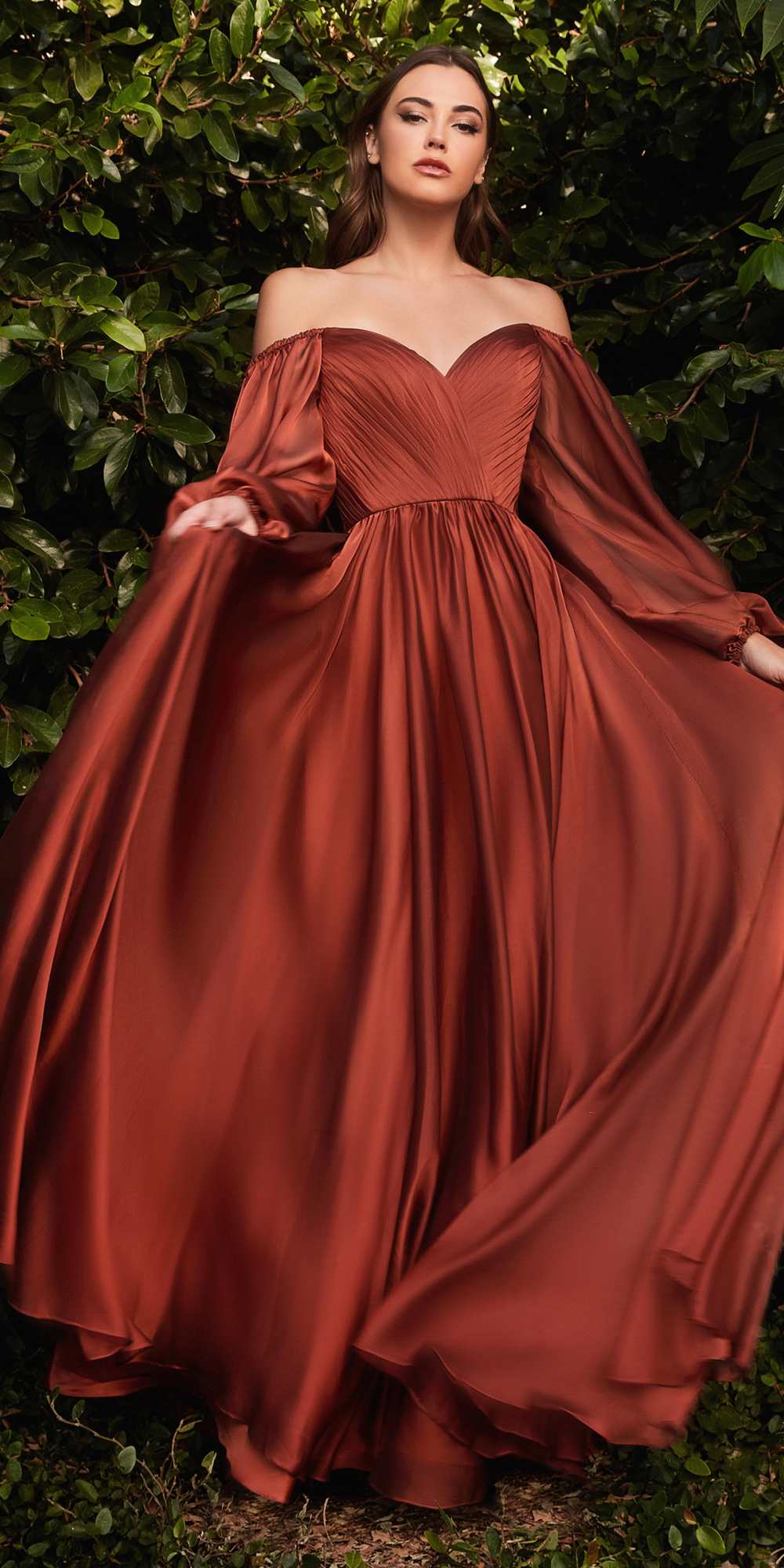 Cinderella Divine CD243 Long Sleeve A-Line Dress