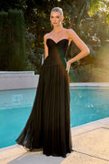 Ladivine CD395 Outdoor Soirees A-line Flowy Strapless Dress