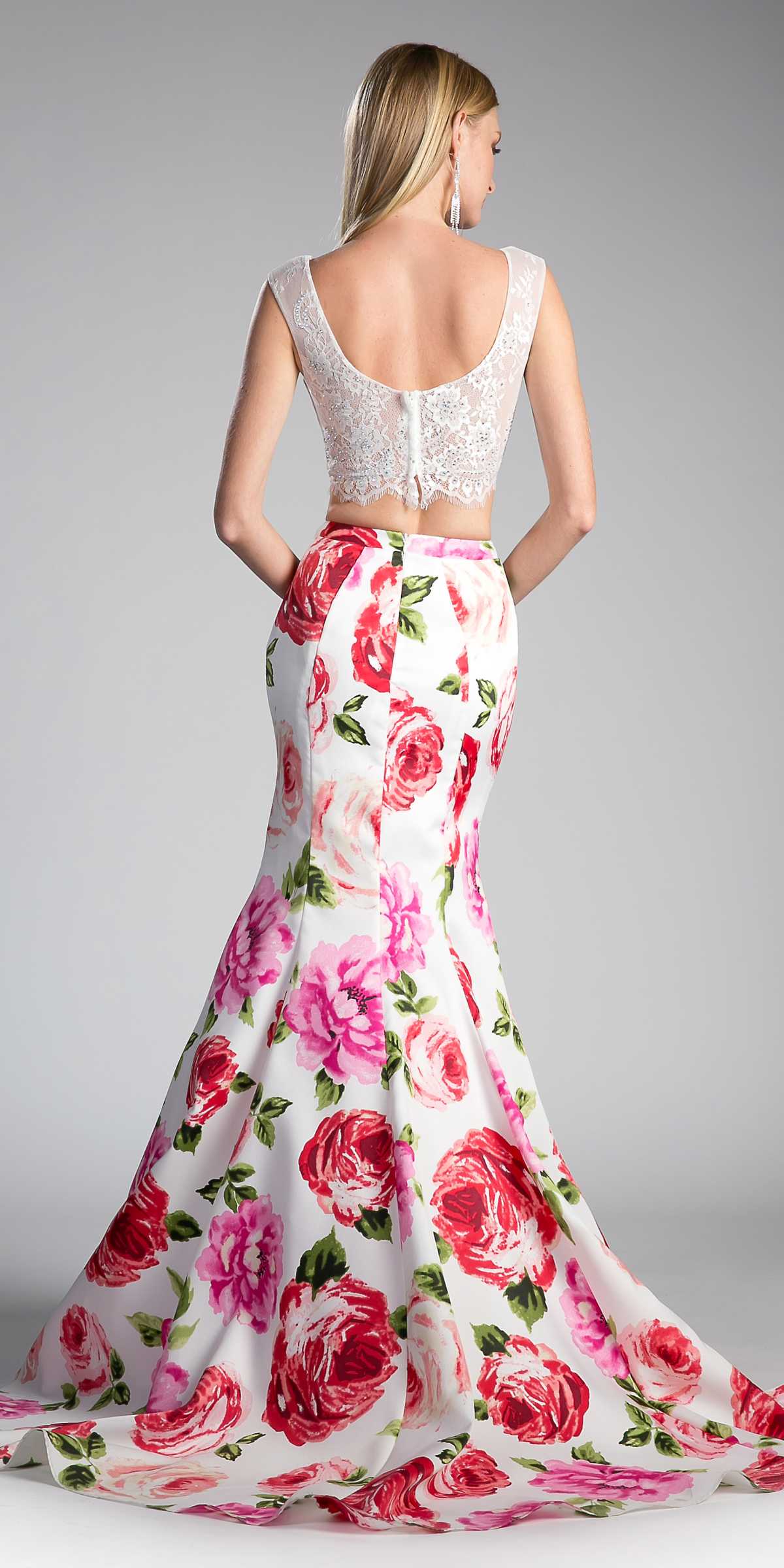 Cinderella Divine CD701L Long Printed Mermaid Skirt