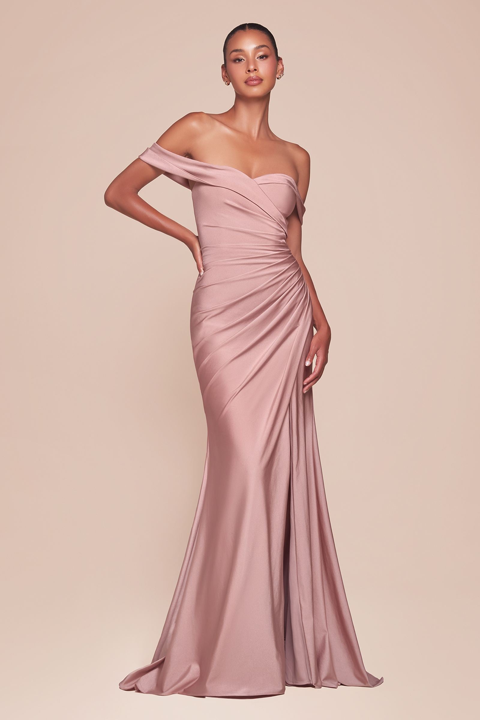 Ladivine CD790 Dress Off the Shoulder Stretch Spandex Gown