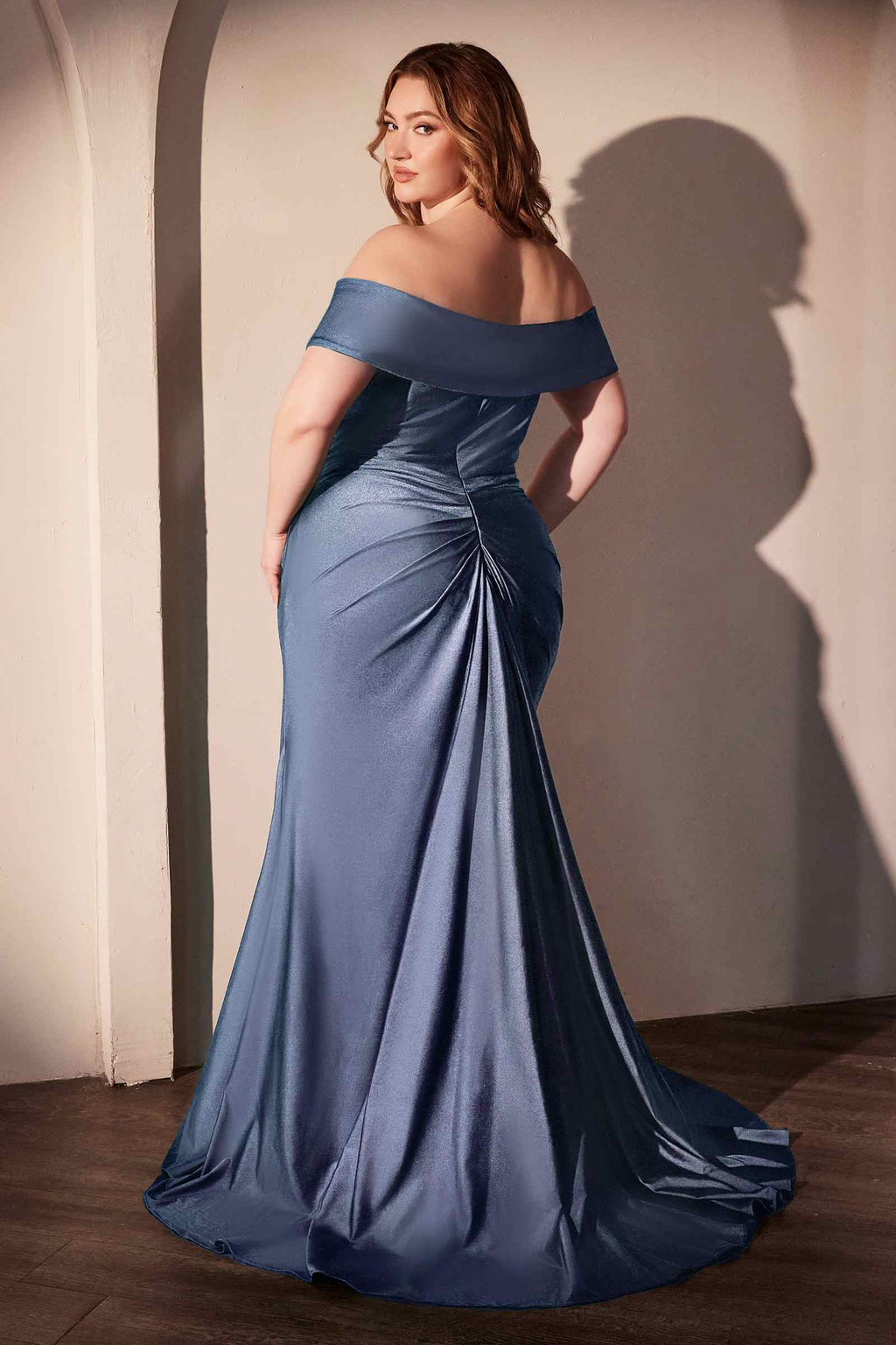 Ladivine CD790C Dress Off the Shoulder Stretch Spandex Curve Gown