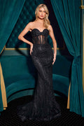 Ladivine CD794 Dress Strapless Sweetheart Crystal Fitted Gown