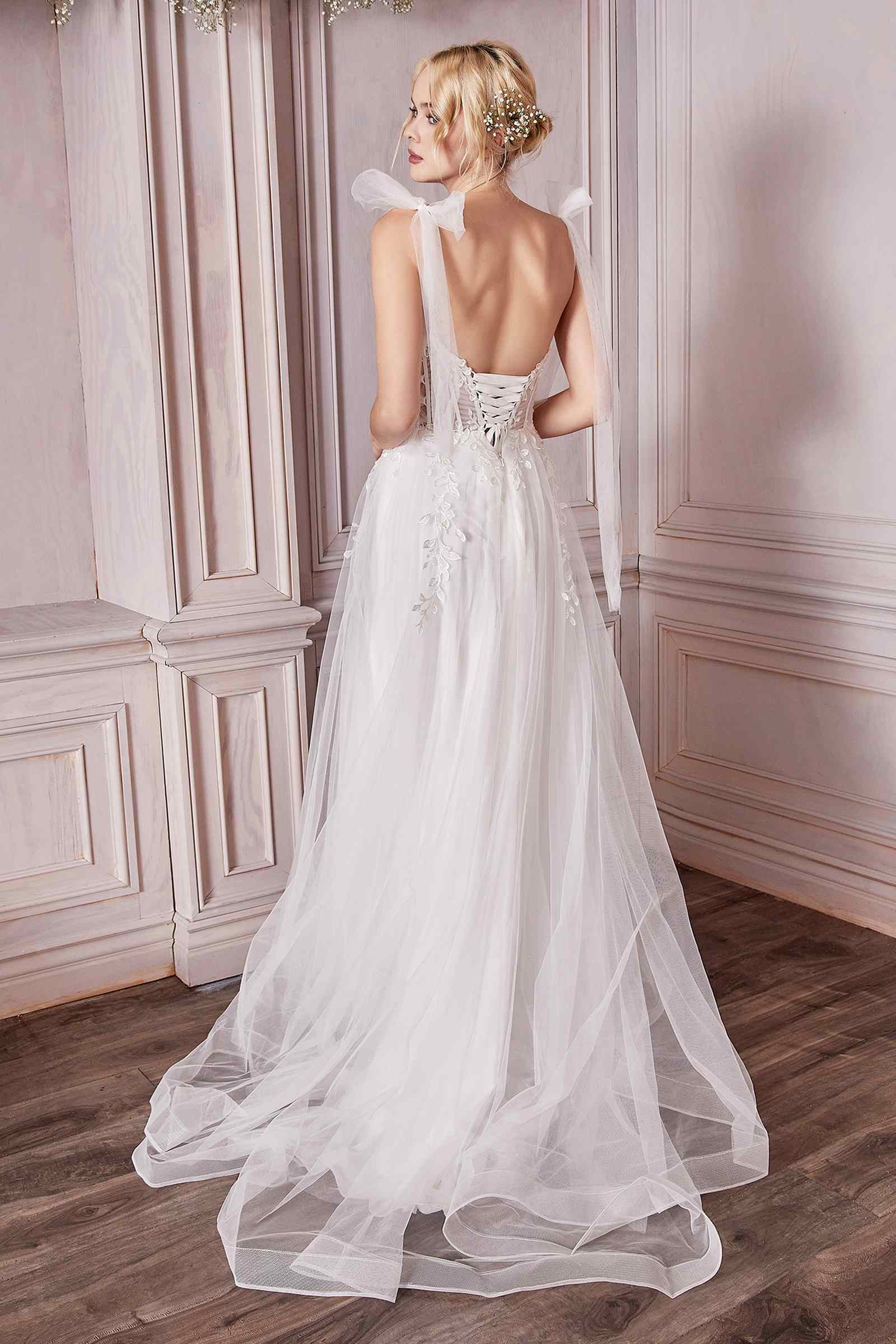 Cinderella Divine CD964W A-Line Boned Bodice Wedding Gown