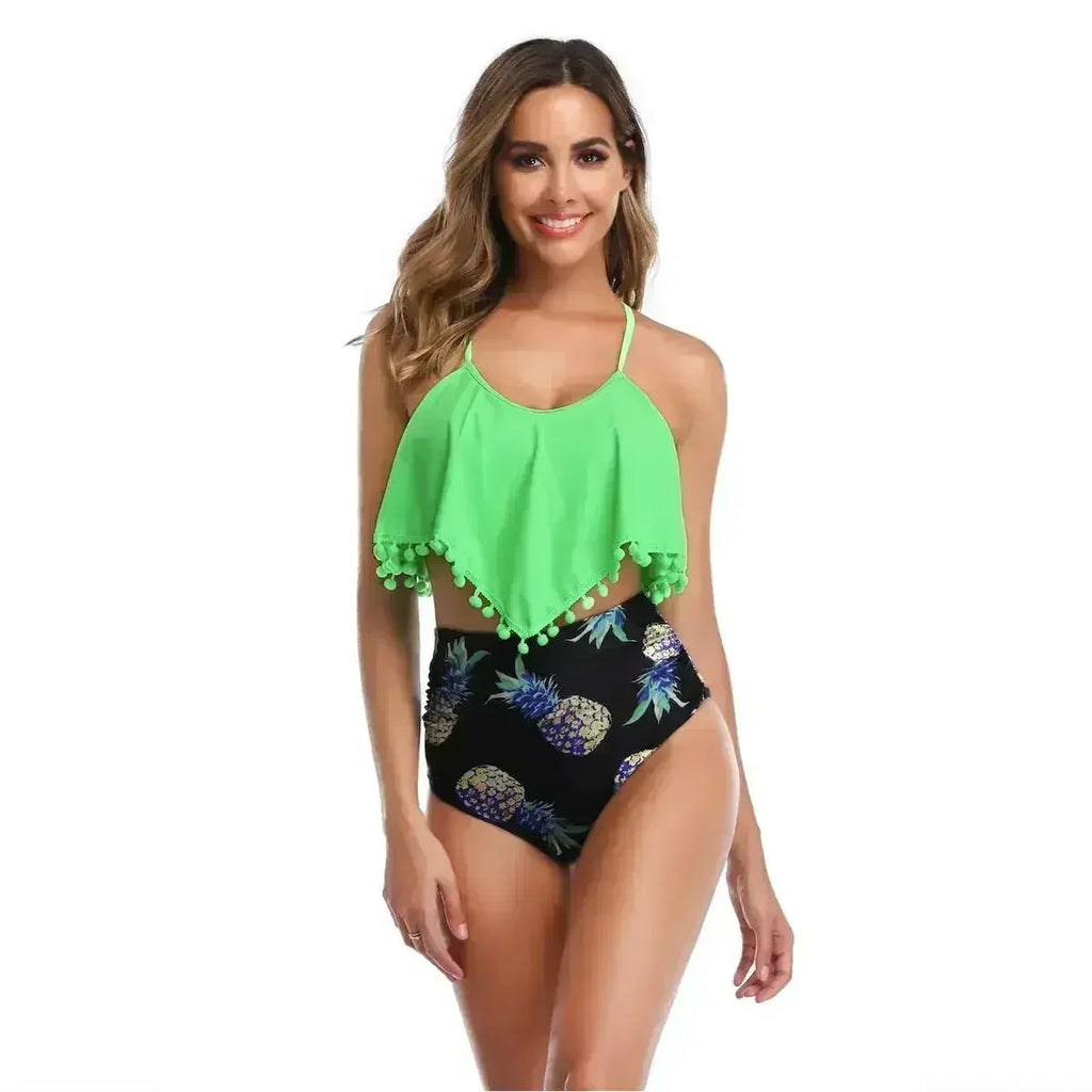 Santorini Tankini Set – Blue Nylon Swimwear | Sizes S-2XL