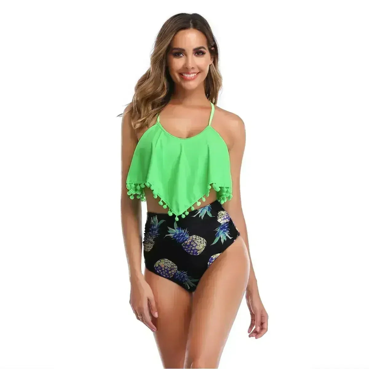 Santorini Tankini Set – Blue Nylon Swimwear | Sizes S-2XL