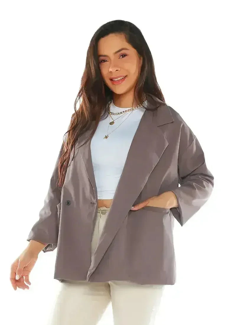 Casual Oversized Double Breasted Jacket
